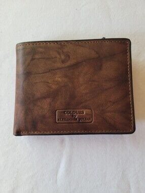 Colours By Alexander Julian Brown Leather Bifold Wallet